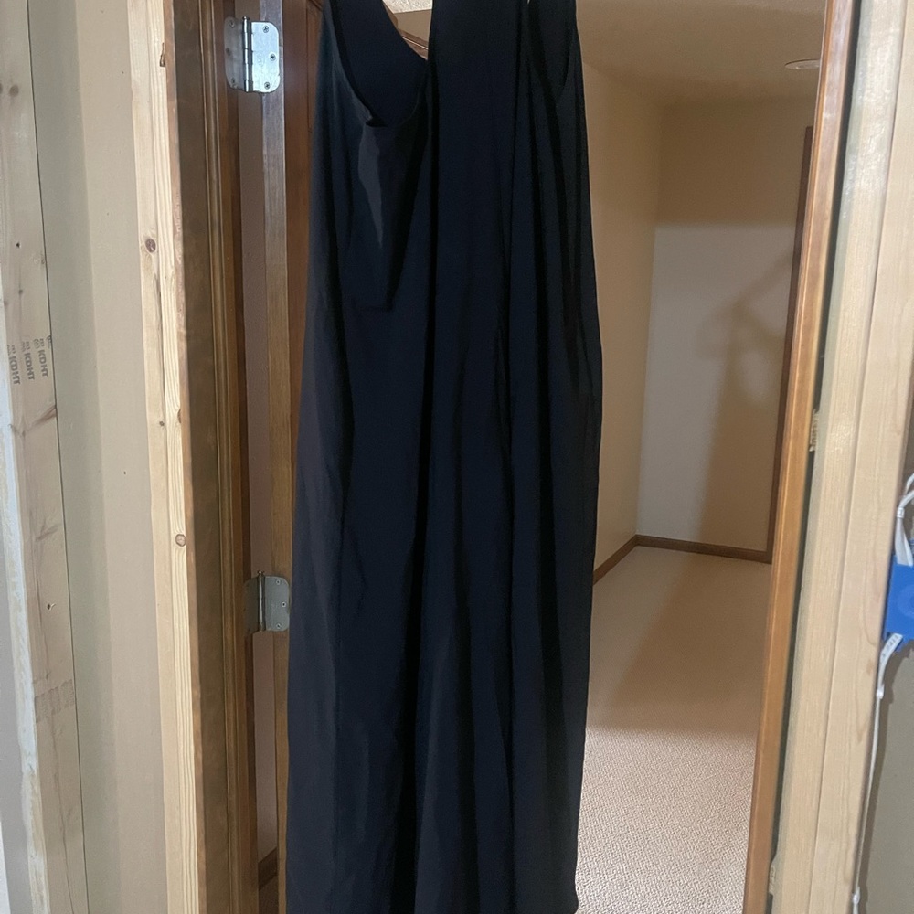 All black, athleta dress.